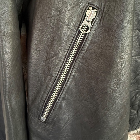 Madewell The Washed Leather Motorcycle Jacket XL - Picture 4 of 14